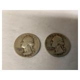 1945 & 1947 Silver Quarters