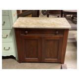 Antique Victorian-era marble top washstand