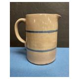 Blue stripes Stoneware pitcher