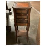 Side table with drawers 48ï¿½ T x 9.5ï¿½ W