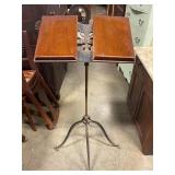 Antique Adjustable book stand wood/ cast iron
