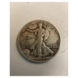 1943 Walking Liberty Silver Half Dollar
