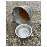 Galvanized tub/stainless steel bowl