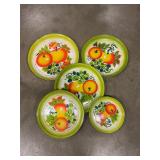 Vintage enamelware serving trays