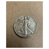 1947 Walking Liberty Silver Half Dollar