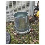 Galvanized chicken feeder