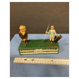 Cast iron Golfers coin bank