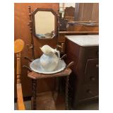 Washstand with pitcher & bowl