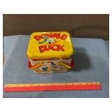 Vintage tin lunch box with Donald Duck & Nephews