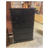 Black dresser with 6 drawers