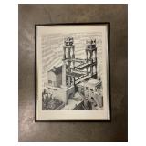 lithograph ï¿½ Waterfallï¿½ Framed Print 19ï¿½ x 25.5ï¿½