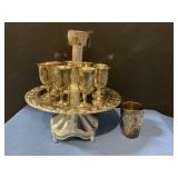 Kiddish cups on matching presentation stand