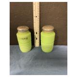 Jadeite salt & pepper shakers