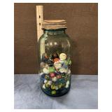 Half gallon jar of marbles