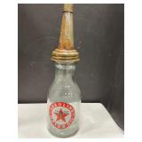 Texaco glass oil bottle