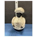 Vintage black Americana  cast iron bank