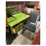Antique desk with chair