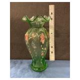 Unmarked Fenton hand painted vase