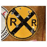 Metal railroad sign 23ï¿½
