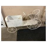 Metal plant stand resembles vintage carriage 38ï¿½L