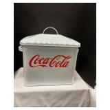 porcelain Coca Cola bread box  14.5ï¿½ x 9.5x 11ï¿½