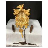 German cuckoo clock face has some fading