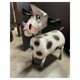 Decorative metal cow