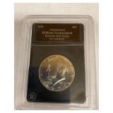 Authenticated uncirculated 1973Kennedy half dollar