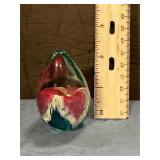 Marked glass Paper weight
