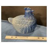 Ceramic hen dish with lid