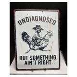 Metal sign 15ï¿½ tall x 12ï¿½ wide