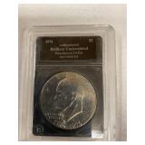 Authenticated uncirculated Eisenhower dollar
