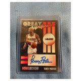Signed Terry Porter basketball card