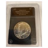 Authenticated uncirculated 1971Kennedy half dollar