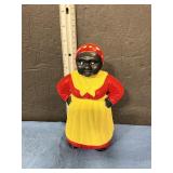 Vintage black Americana  cast iron bank