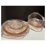 Vintage Pink Depression Glass Madrid Pattern