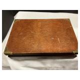 Wooden jewelry box with costume jewelry