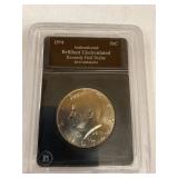 Authenticated uncirculated Kennedy half dollar
