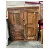 Antique Refrigerator 38" tall x 30" w x 17" deep