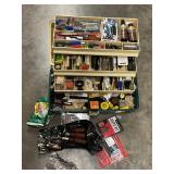Tackle box of gun accessories/ cleaning supplies
