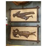 Wall decor each are 23" tall x 13" wide