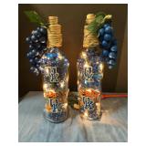 2 Handmade light up UK bottle light