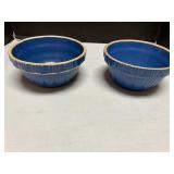 2 Salt Glazed Stoneware Bowls 6"