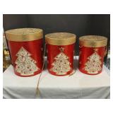 Stackable Christmas drum decor