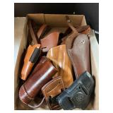 Flat of leather holster