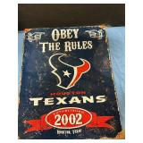 Texans metal Sign 11"x14"