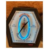 Neon  polarize clock antique works
