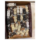 Flat of wall electrical plugs