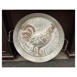 Metal Rooster Wall Decor 27" no ship