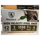 Monarch High Velocity Steel Shot 12 ga Shells  25